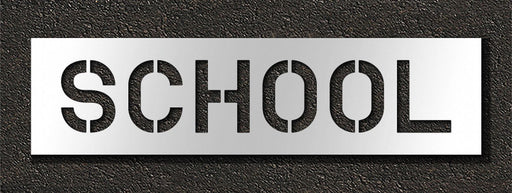 Pavement Stencil School 10 in