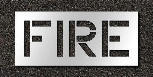 Pavement Stencil Fire 12 in