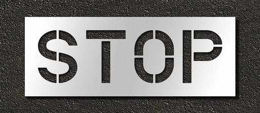 Pavement Stencil Stop 12 in