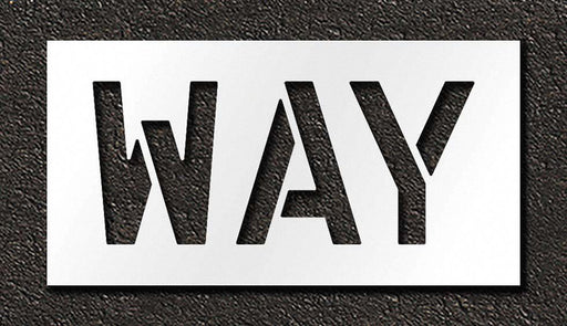 Pavement Stencil Way 12 in