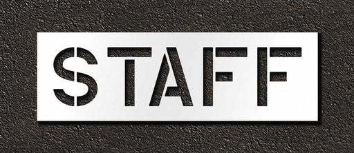 Pavement Stencil Staff 12 in