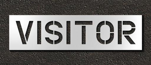 Pavement Stencil Visitor 12 in
