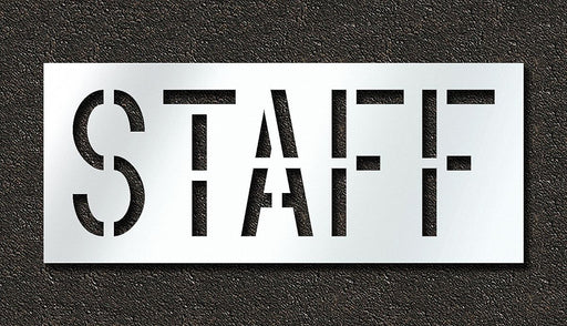 Pavement Stencil Staff 18 in
