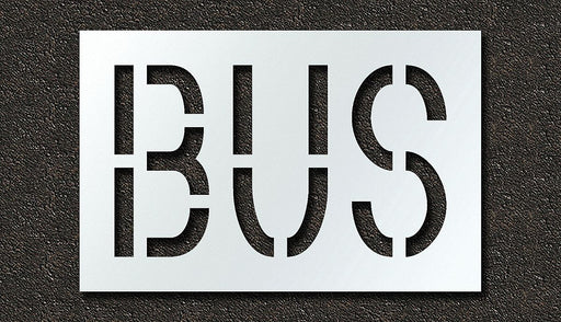 Pavement Stencil Bus 18 in