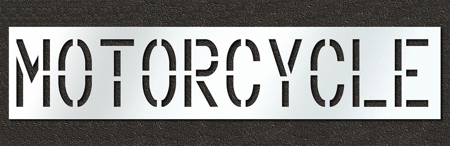 Pavement Stencil Motorcycle 18 in