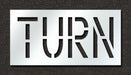 Pavement Stencil Turn 18 in