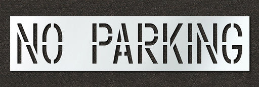 Pavement Stencil No Parking 18 in