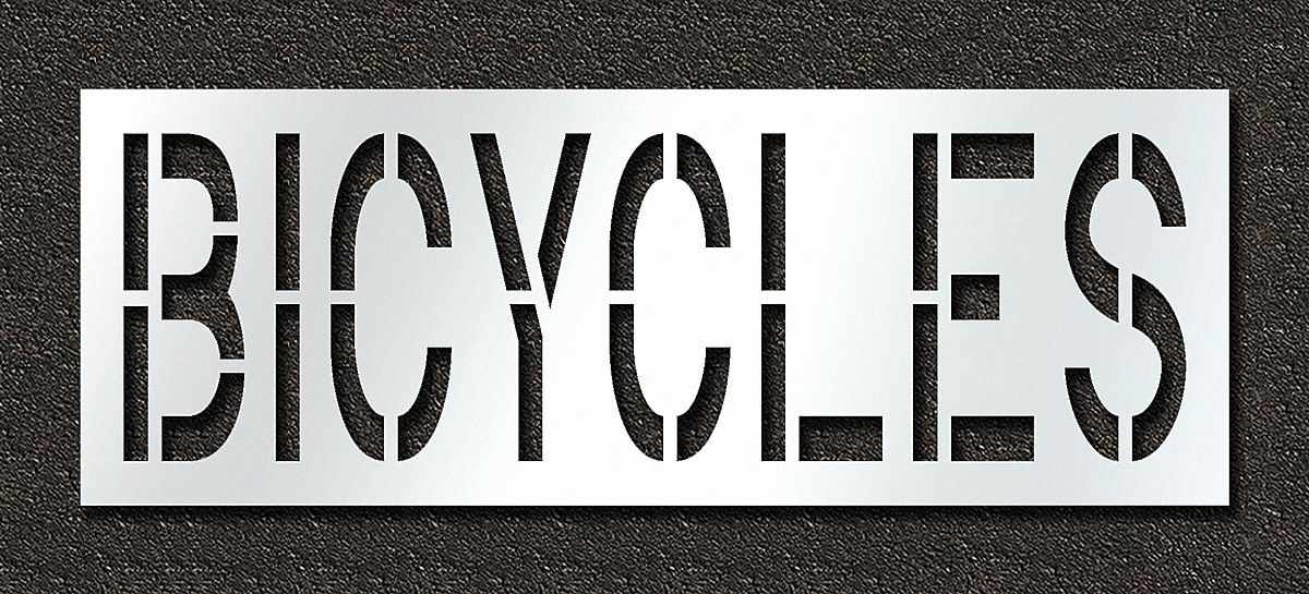 Pavement Stencil Bicycles 24 in