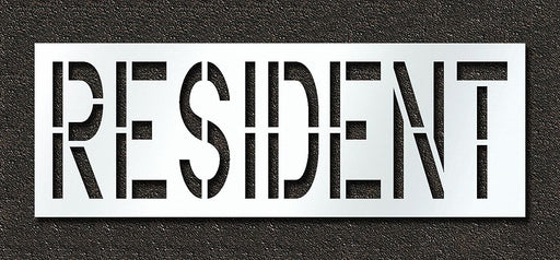 Pavement Stencil Resident 24 in