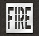 Pavement Stencil Fire 36 in