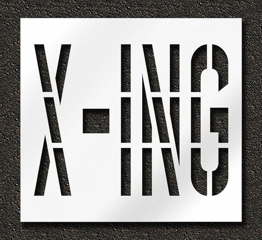 Pavement Stencil X-ing 36 in