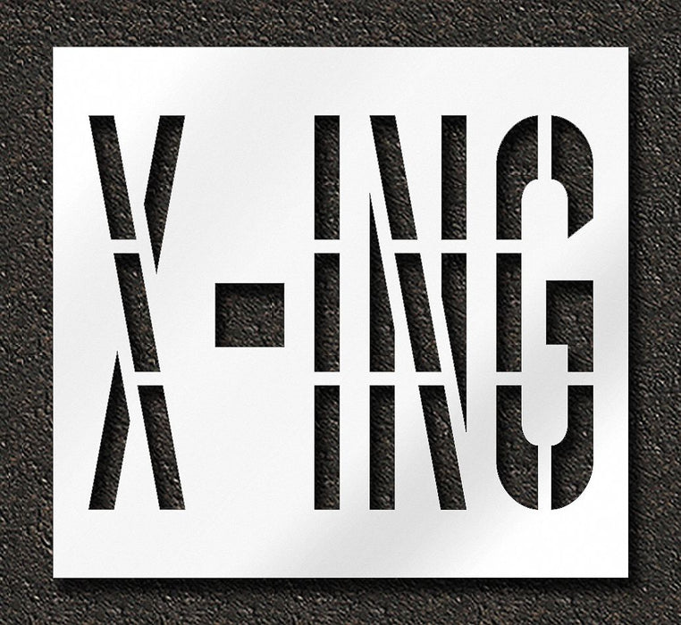 Pavement Stencil X-ing 36 in