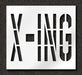 Pavement Stencil X-ing 36 in