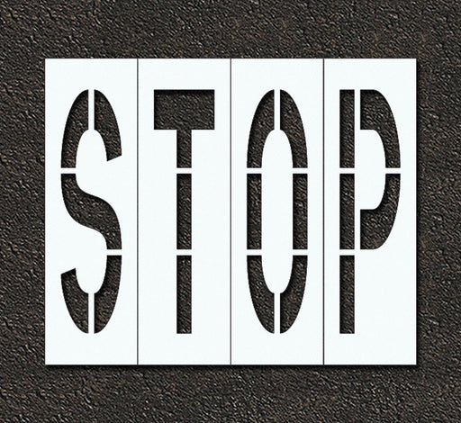 Pavement Stencil Stop 48 in