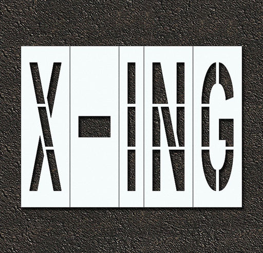 Pavement Stencil X-ing 48 in