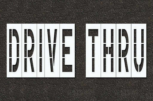 Pavement Stencil Drive Thru 48 in