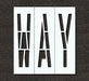 IndivStencil Message Polyethylene 3pcs