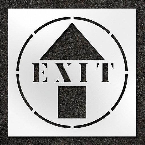 Stencil Exit With Arrow 42 in