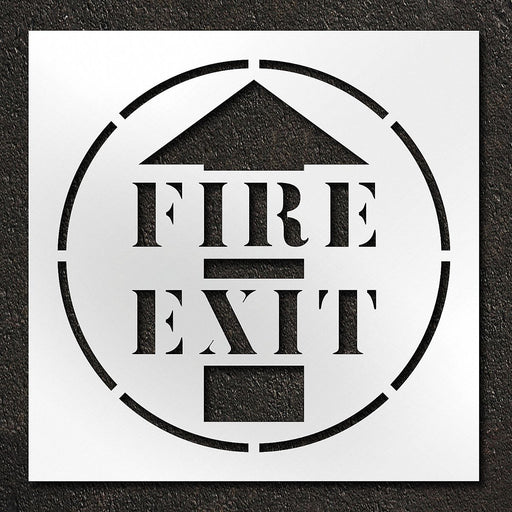 Stencil Fire Exit 42 in