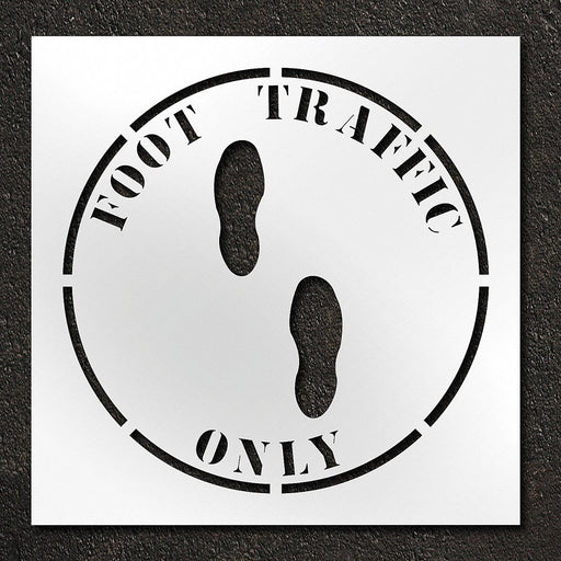 Stencil Foot Traffic Only 42 in