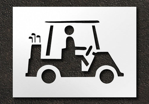 Golf Course Stencil Cart Logo 16 in