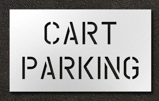 Golf Course Stencil Cart Parking 15 in