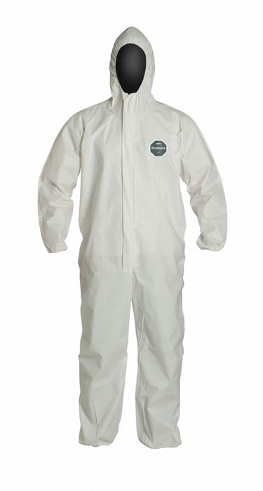 D2243 Hooded Coveralls L Wht ProShield 60 PK25