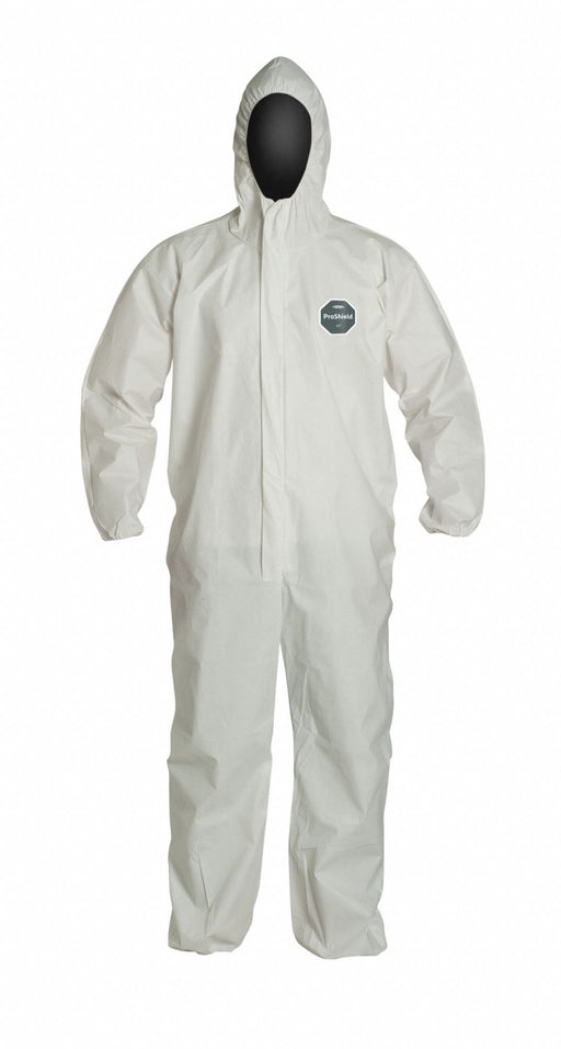 D2243 Hooded Coveralls L Wht ProShield 60 PK25