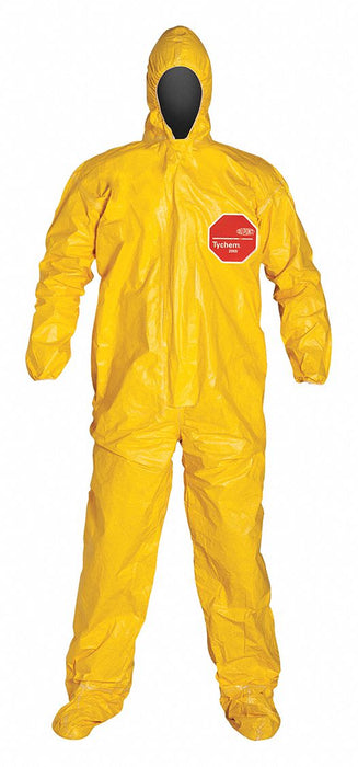 M9233 Hooded Coveralls 3XL Ylw Tychem 2000 PK4