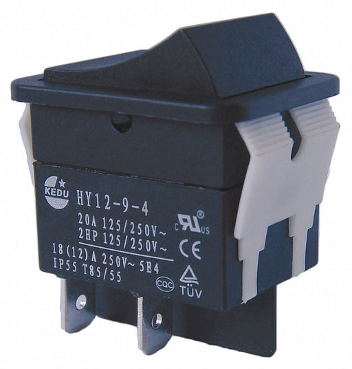 RockerSwitch NoLens/Lamp Black On/Off