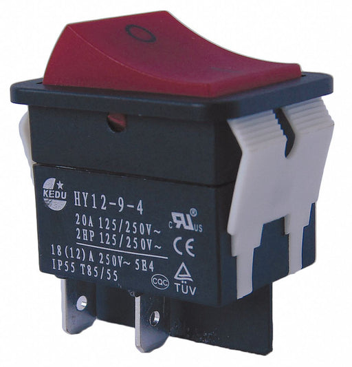 Rocker Switch No Lens/Lamp Red On/Off