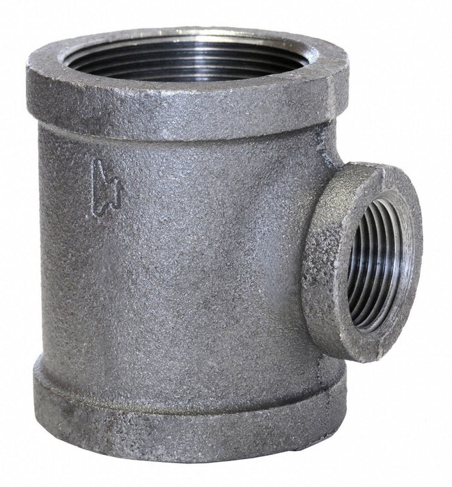 Tee Malleable Iron 2 x 1 1/2 x 1 1/4 in