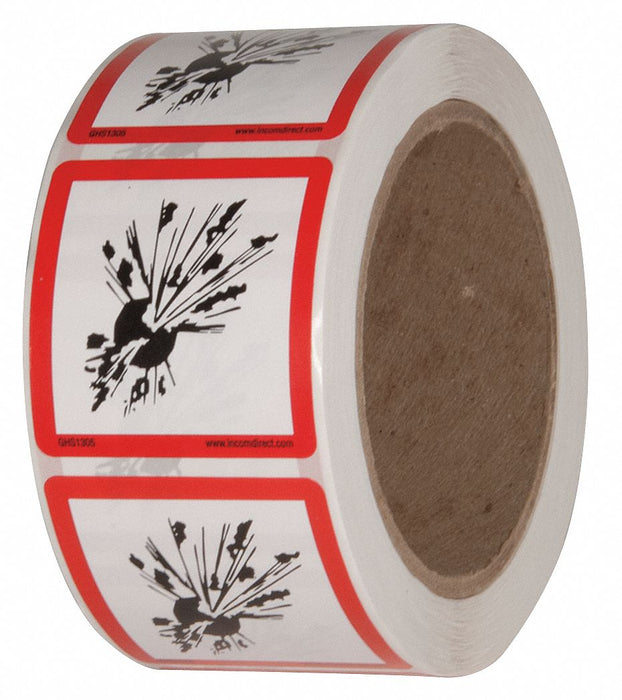 GHS Label 2 in H 2 in W Paper PK500