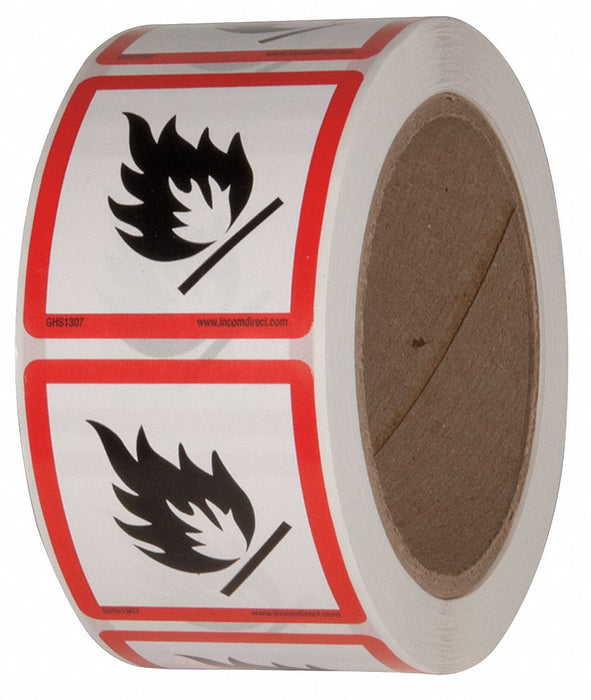 GHS Label 2 in H 2 in W Paper PK500