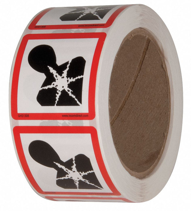 GHS Label 2 in H 2 in W Paper PK500