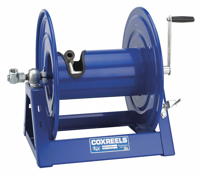 Hand Crank Hose Reel 100 ft 1/2 ID Blue