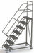 Rolling Ladder 7 Steps Serrated Tread