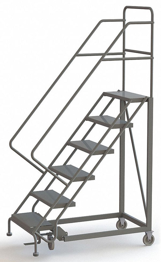 Rolling Ladder 6 Steps Perforated Tread