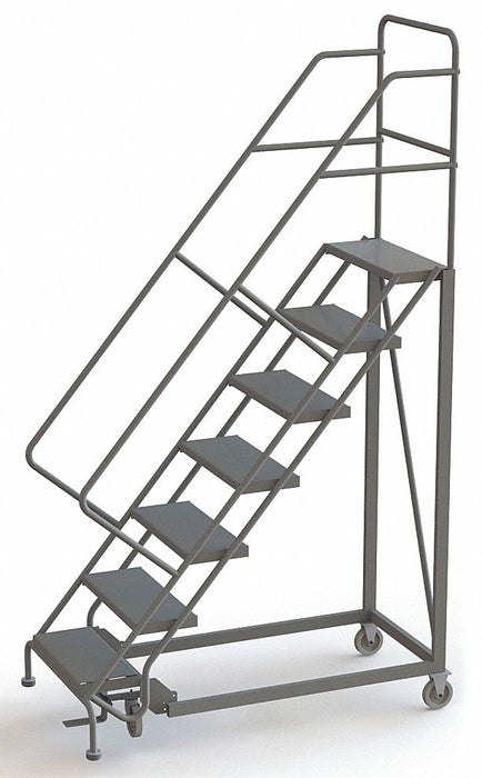Rolling Ladder 7 Steps Perforated Tread