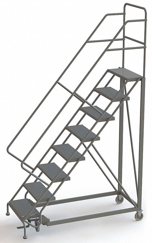 Rolling Ladder 8 Steps Perforated Tread