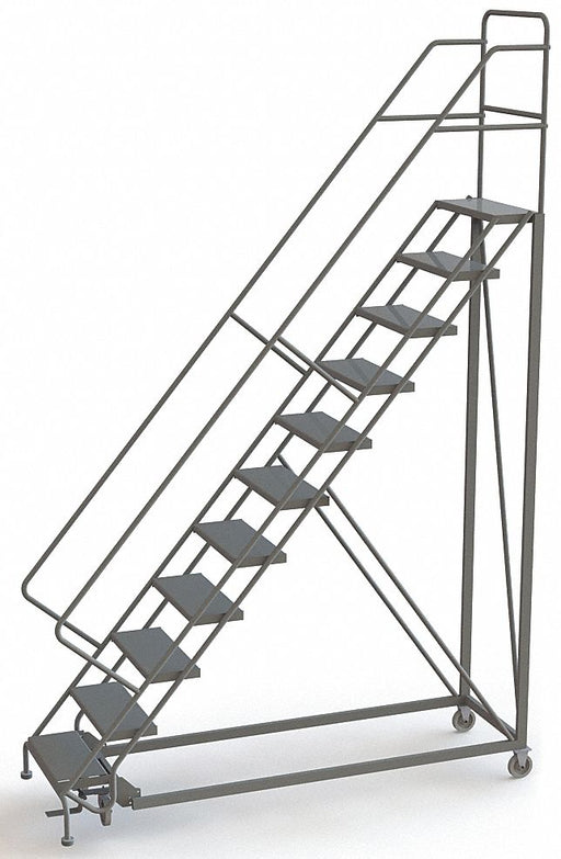 Rolling Ladder 11 Steps Perforated Tread