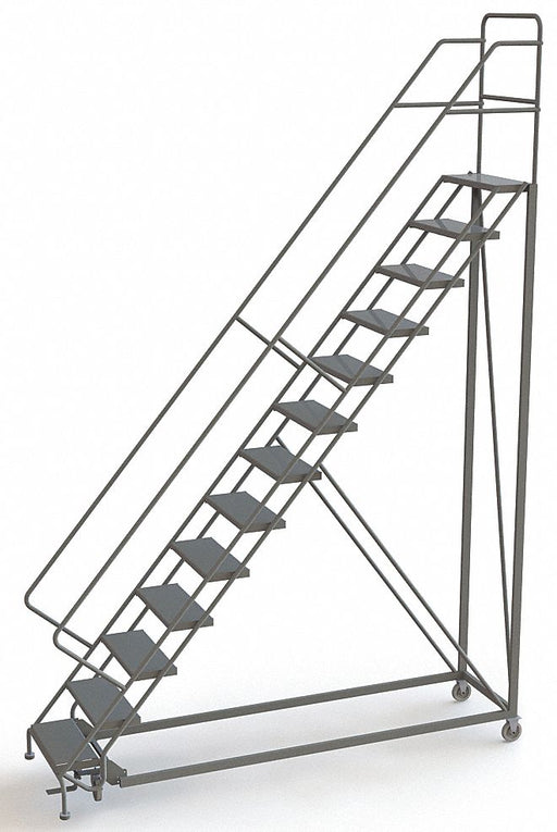 Rolling Ladder 13 Steps Perforated Tread