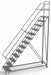 Rolling Ladder 13 Steps Perforated Tread