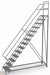 Rolling Ladder 14 Steps Perforated Tread