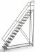 Rolling Ladder 15 Steps Perforated Tread