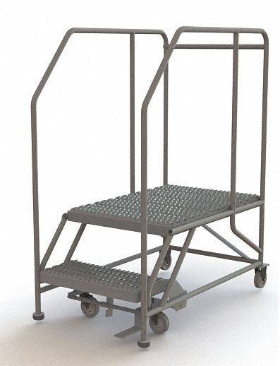 M8914 Rolling Work Platform Steel 2 Steps