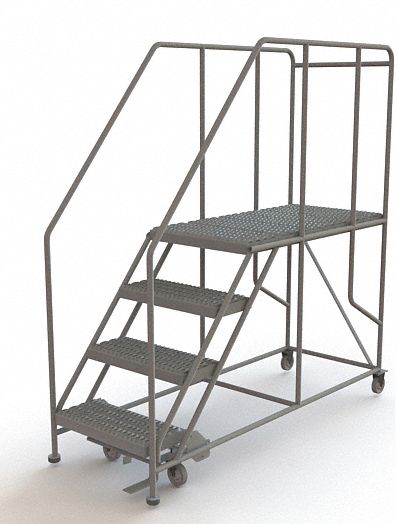 M8924 Rolling Work Platform Steel 4 Steps
