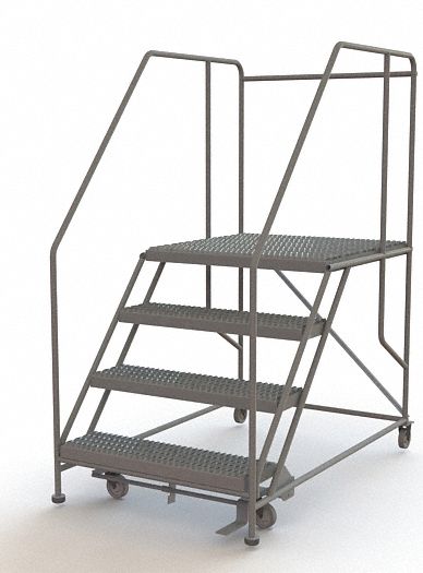 M8924 Rolling Work Platform Steel 4 Steps