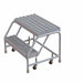 Rolling Ladder 2 Steps Serrated Tread