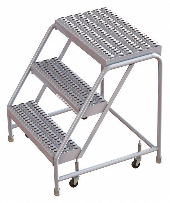 Rolling Ladder 3 Steps Serrated Tread